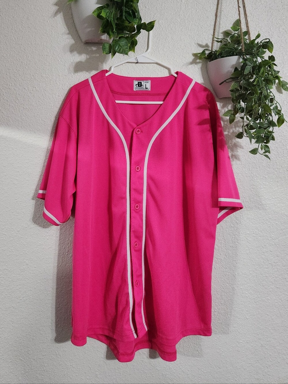 Dehaner Bright Pink Athletic Jersey Top